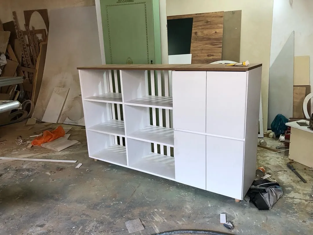 White Modern Sideboard with Shelves