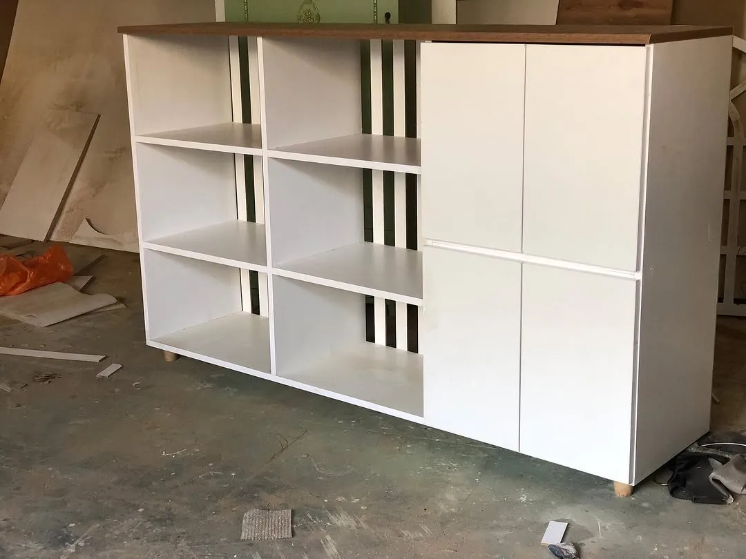 White Modern Sideboard with Shelves