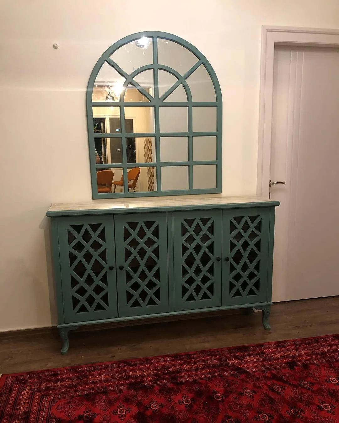 Arched Mirror and Sideboard Set