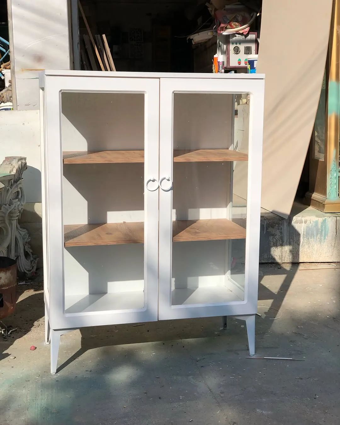 White Glass Display Cabinet
