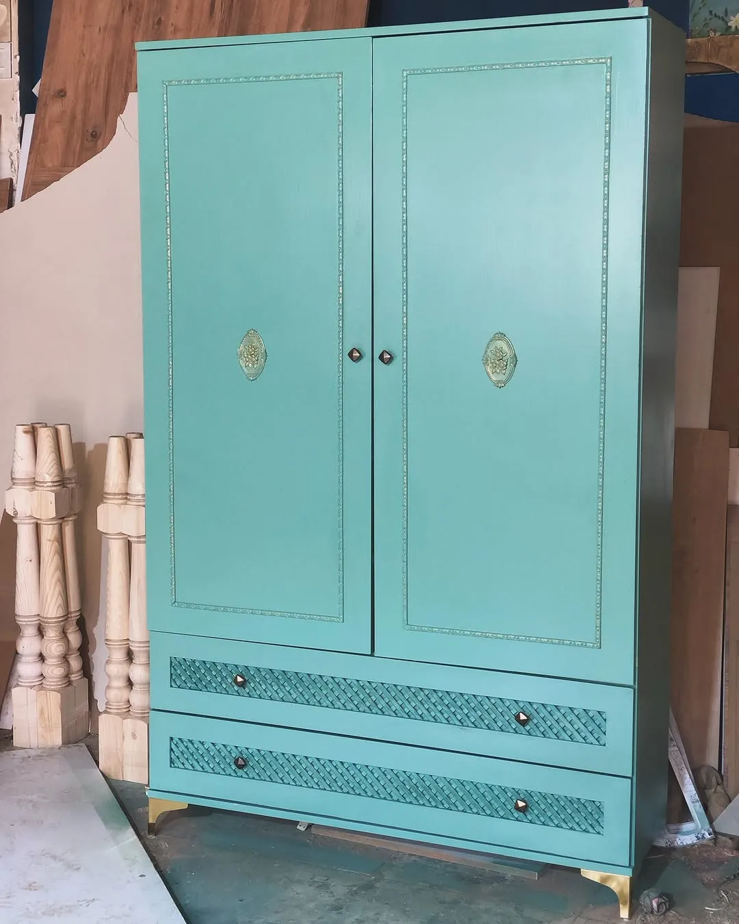 Custom Turquoise Wardrobe