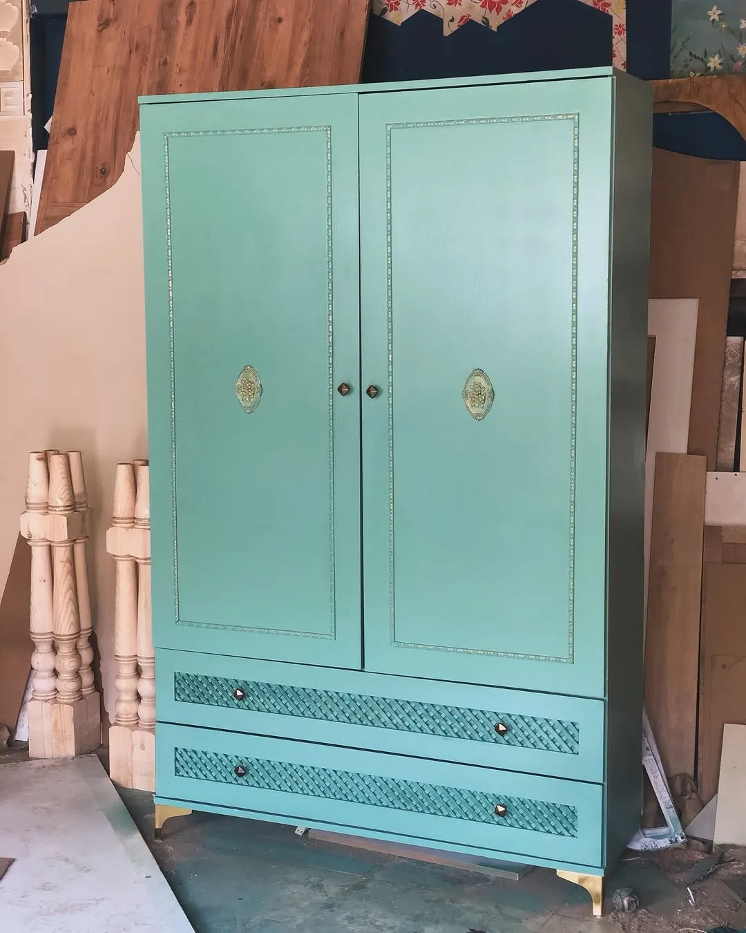 Custom Turquoise Wardrobe