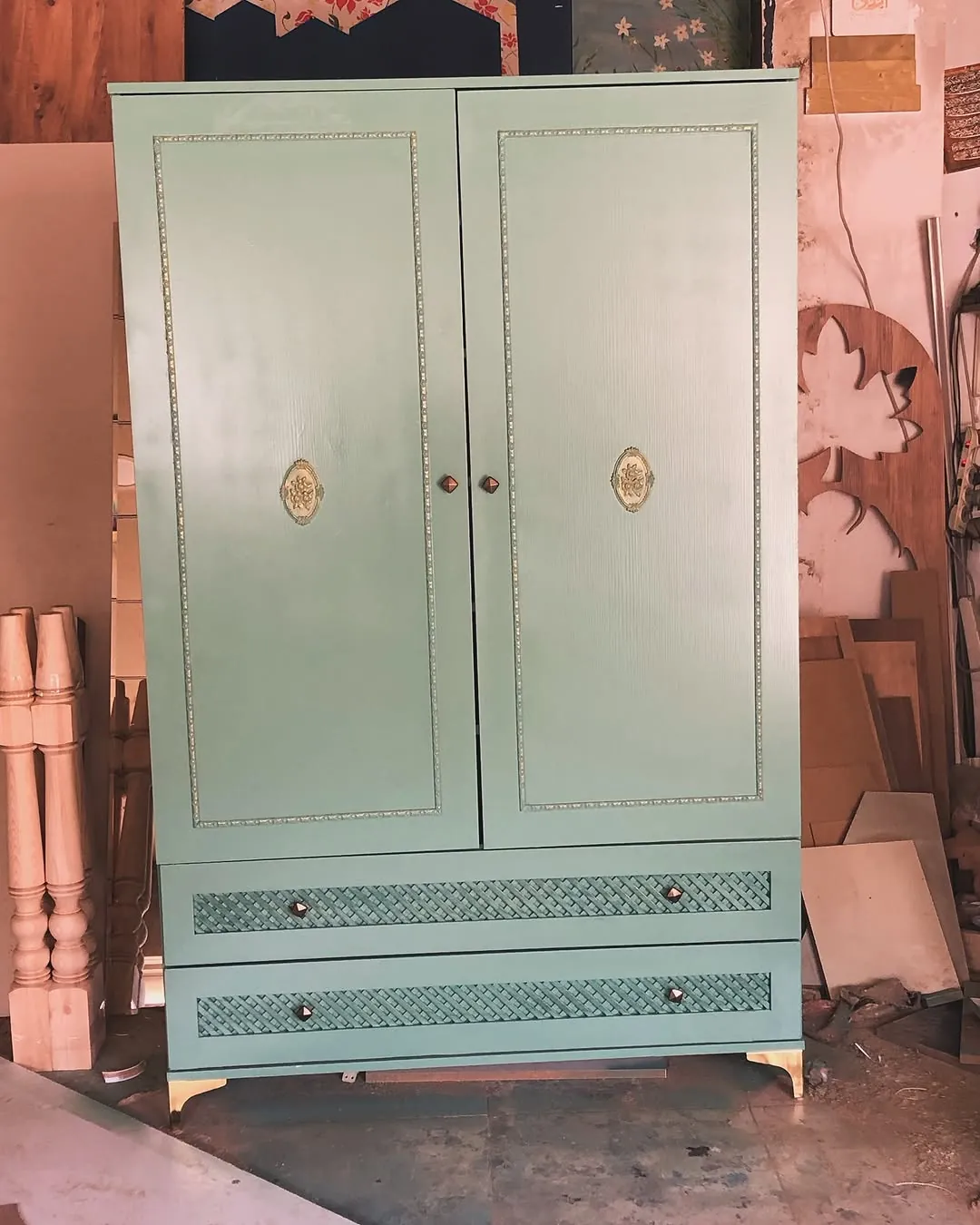 Custom Turquoise Wardrobe