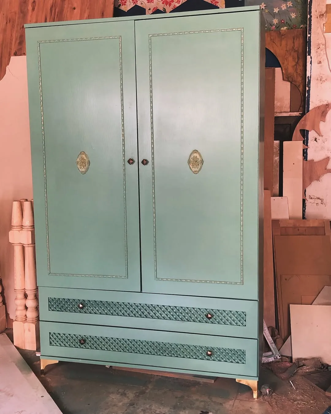 Custom Turquoise Wardrobe