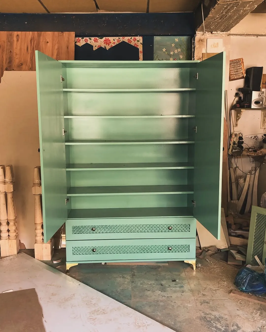 Custom Turquoise Wardrobe