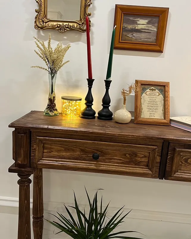 Classic Wood Carved Console Table