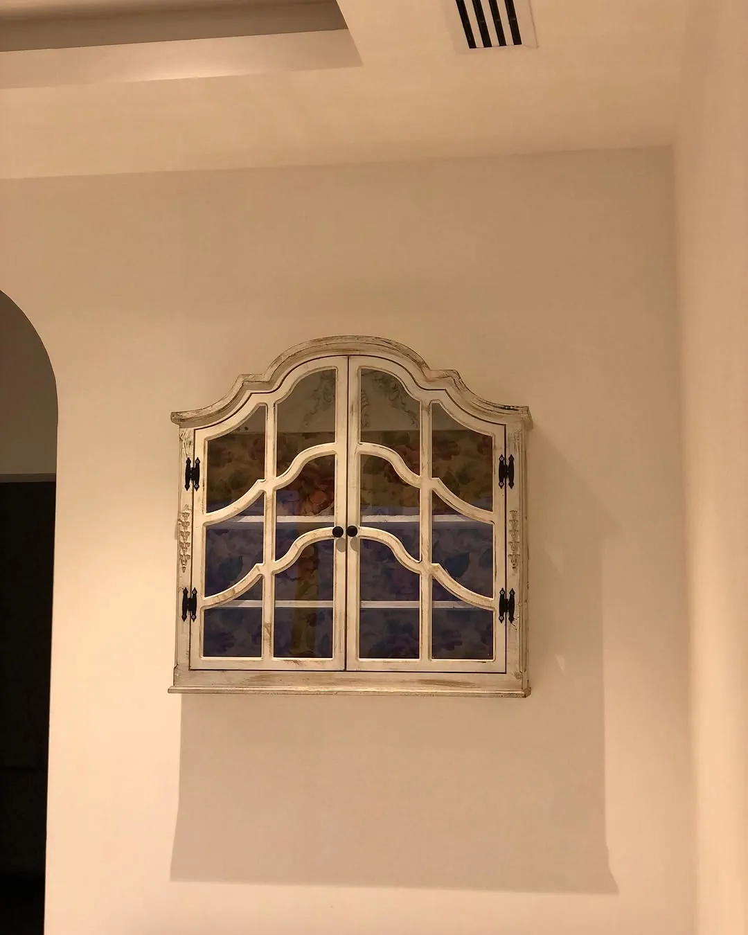 Vintage Wall-Mounted Display Cabinet