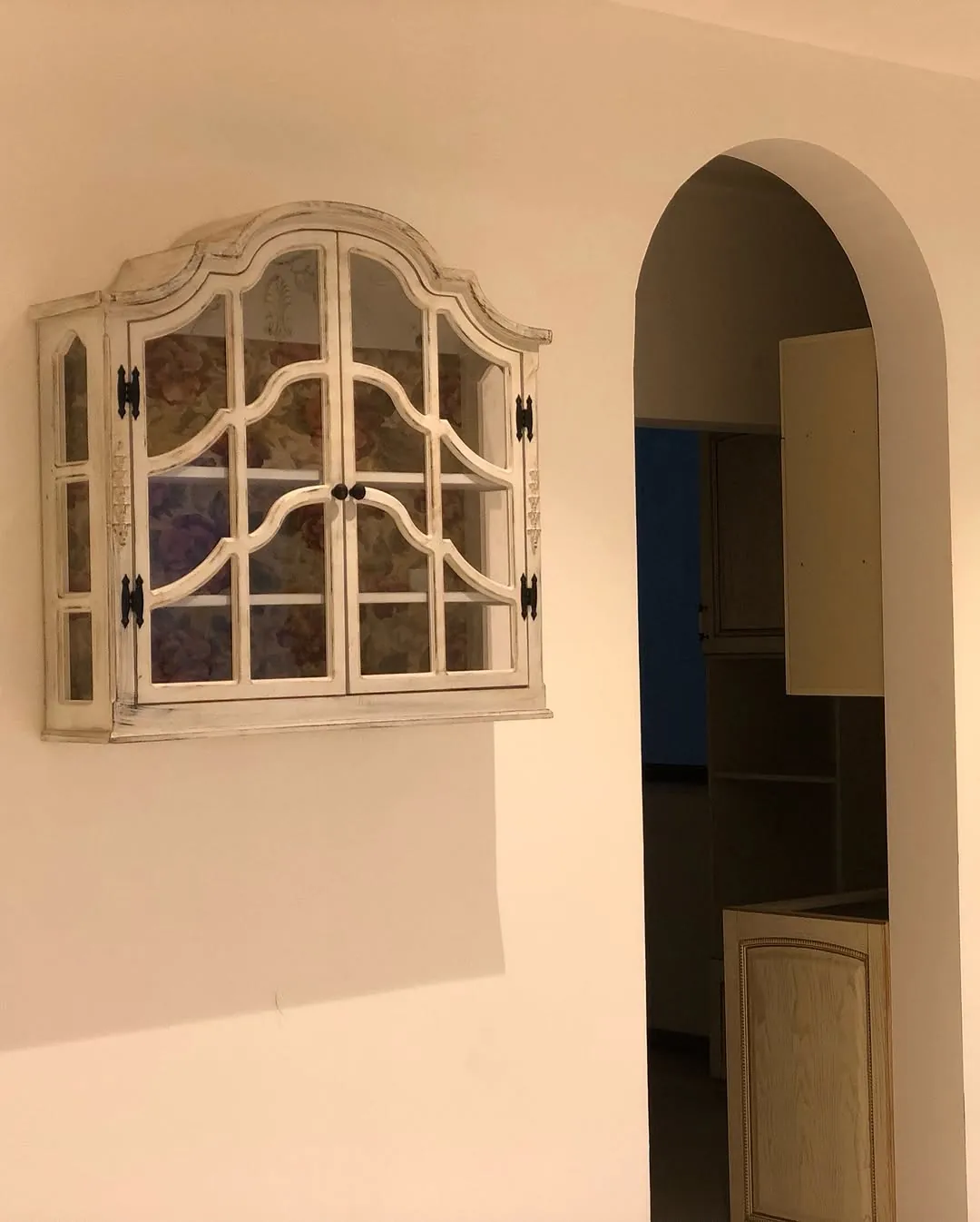 Vintage Wall-Mounted Display Cabinet