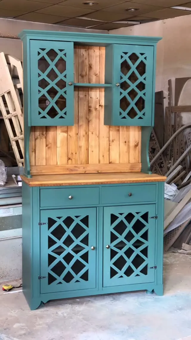 Wooden Cabinet with Glass Doors