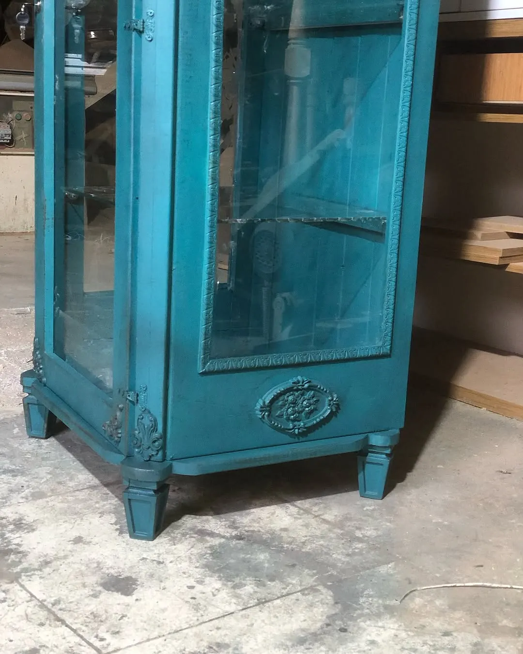 Ornate Glass Display Cabinet