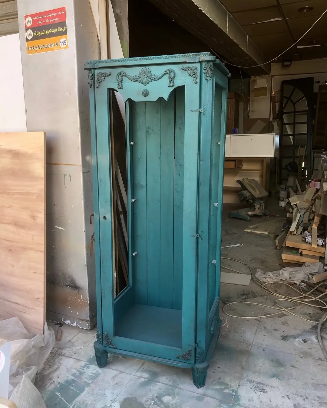 Ornate Glass Display Cabinet