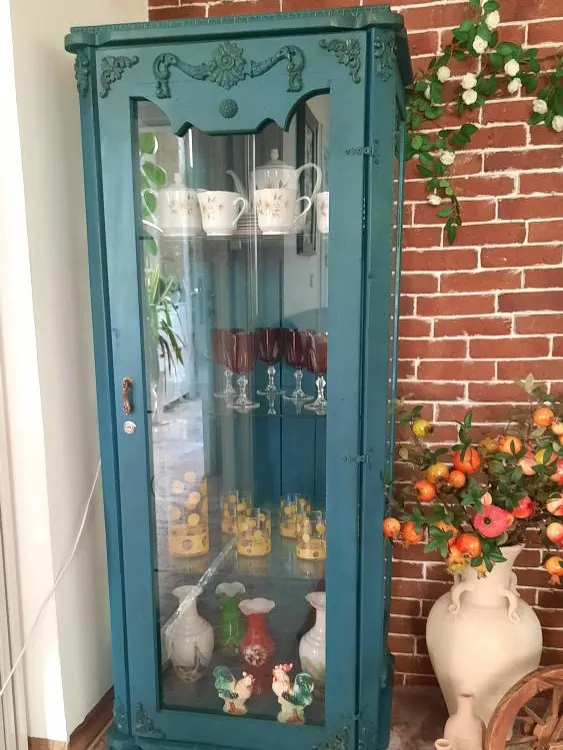Teal Display Cabinet