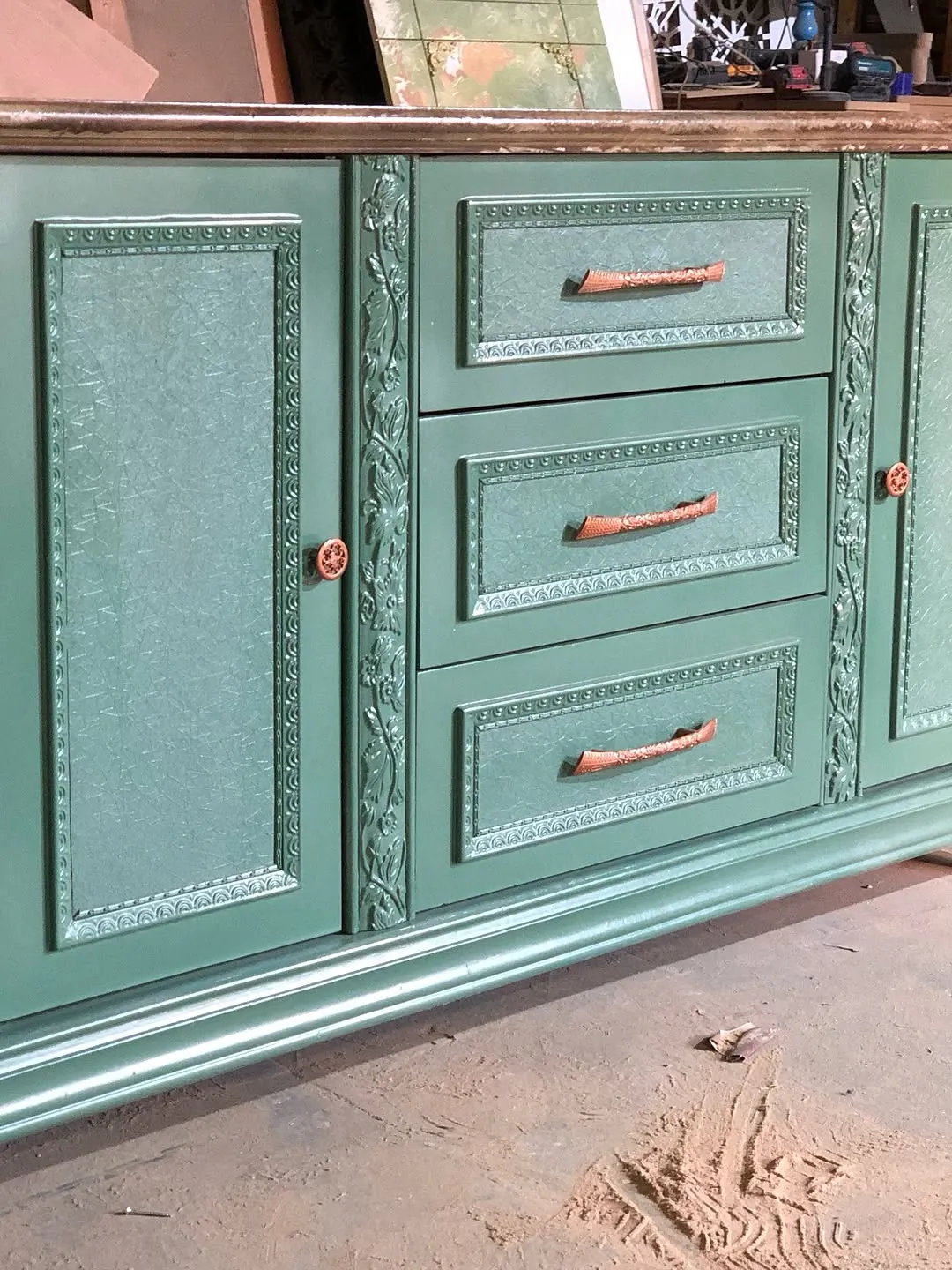Green Classic Sideboard Cabinet