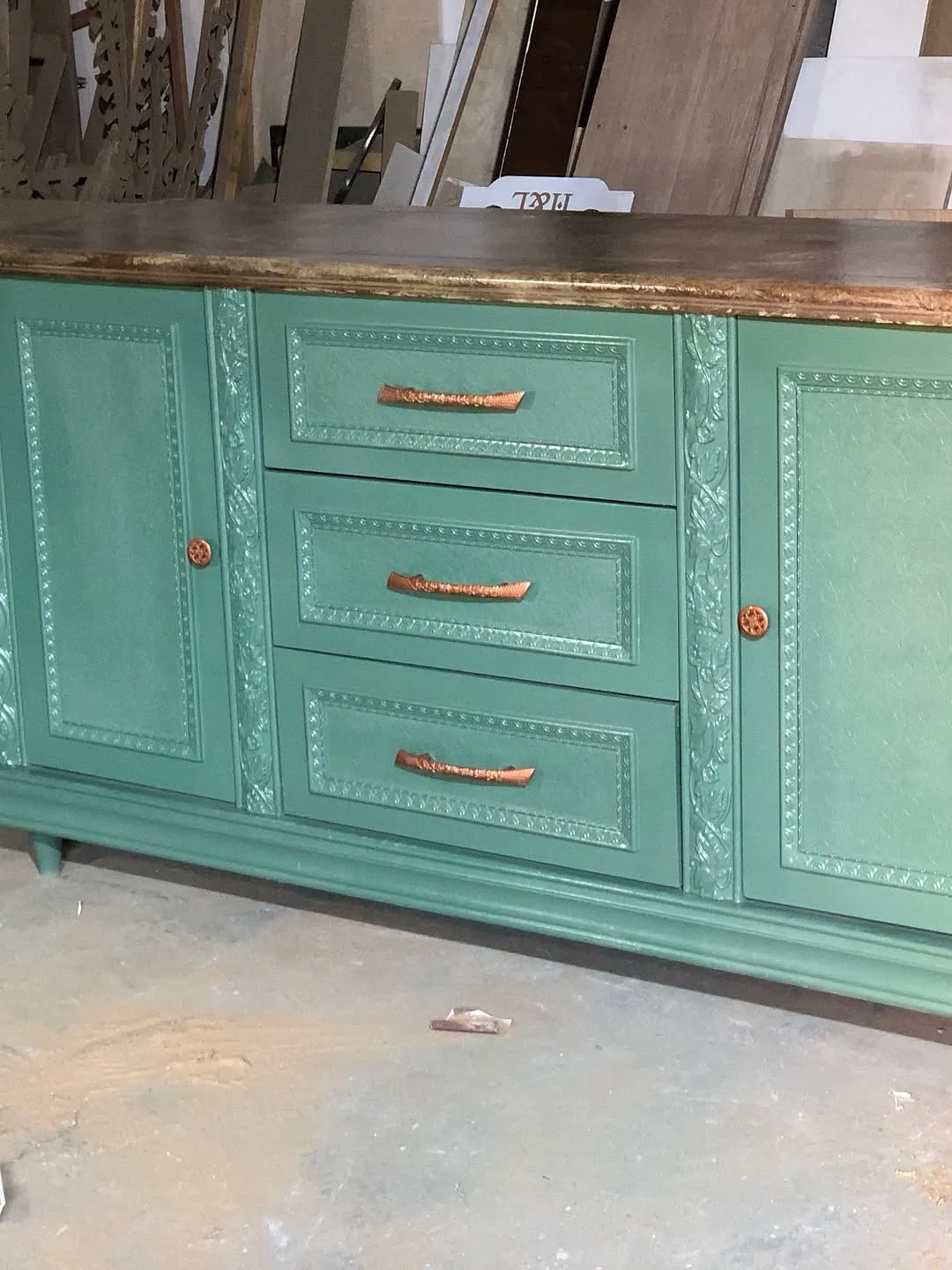 Green Classic Sideboard Cabinet