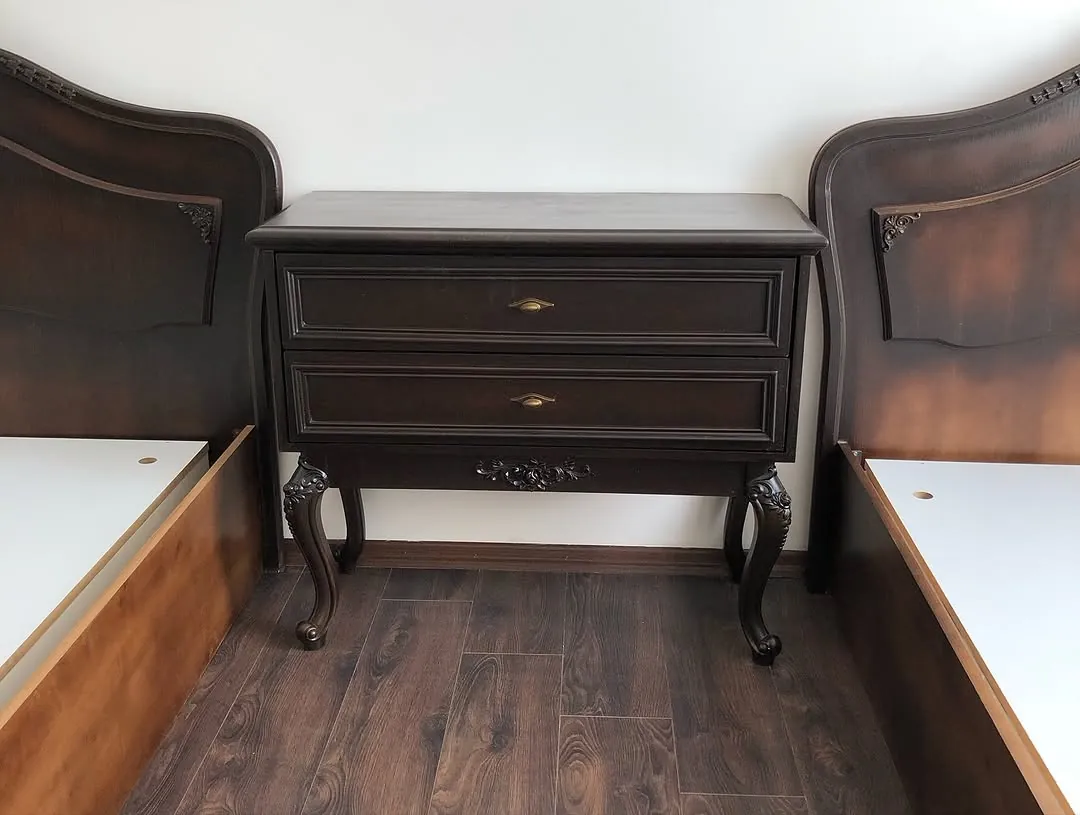 Classic Wooden Single Beds with Nightstand
