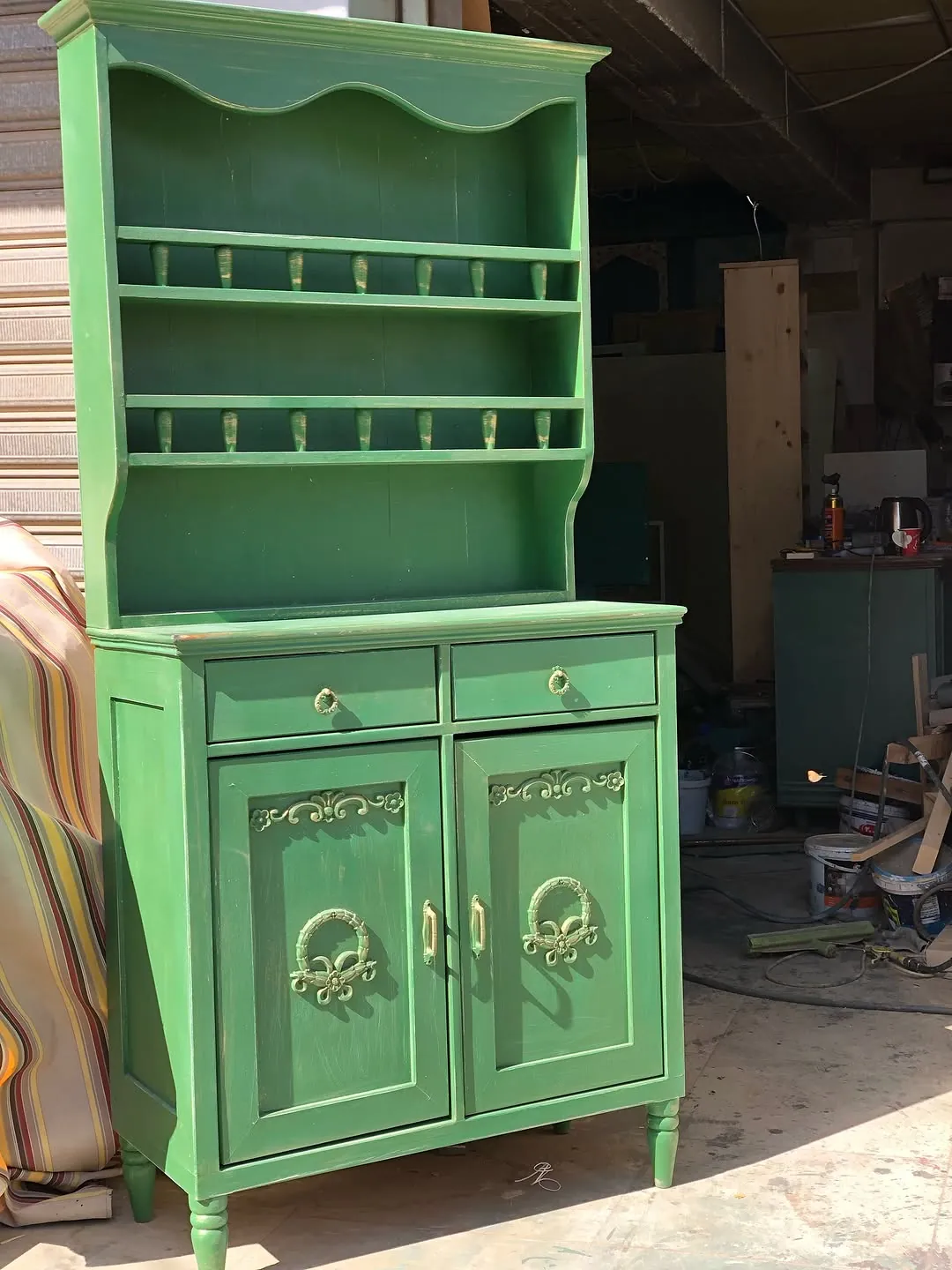 Vintage Style Green Cabinet