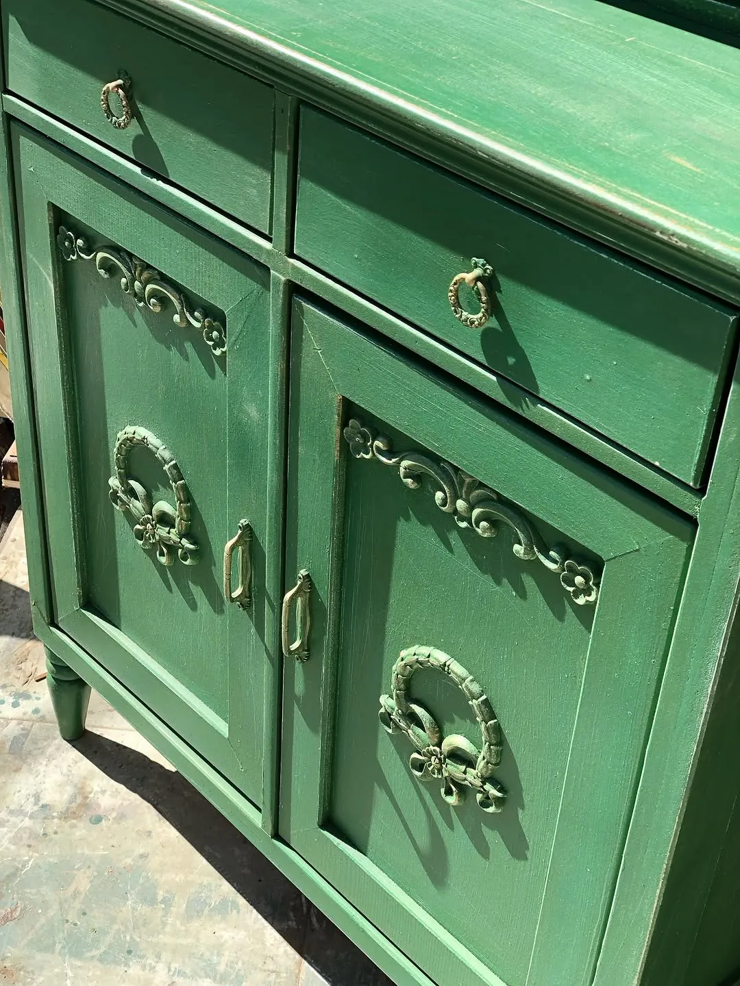 Vintage Style Green Cabinet