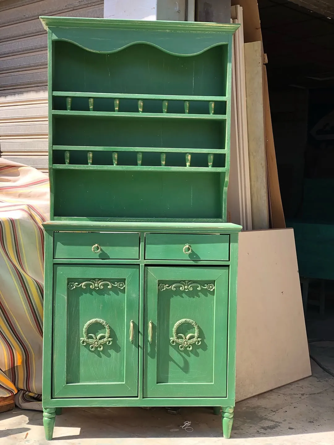 Vintage Style Green Cabinet