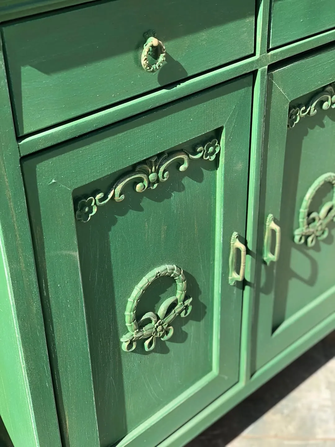 Vintage Style Green Cabinet