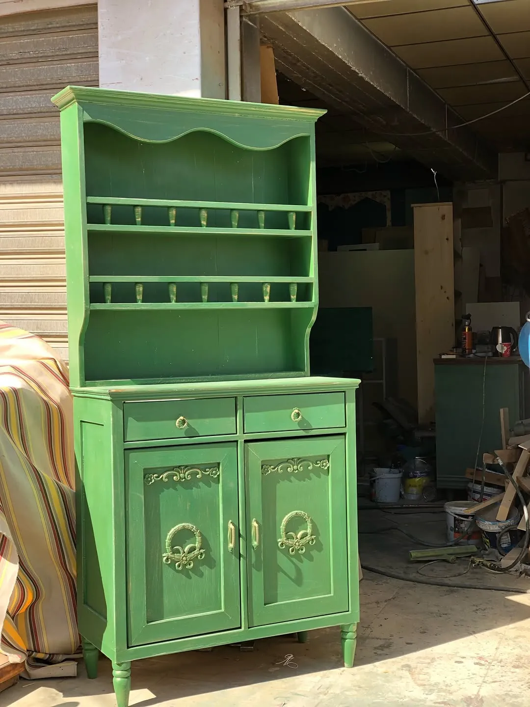 Vintage Style Green Cabinet
