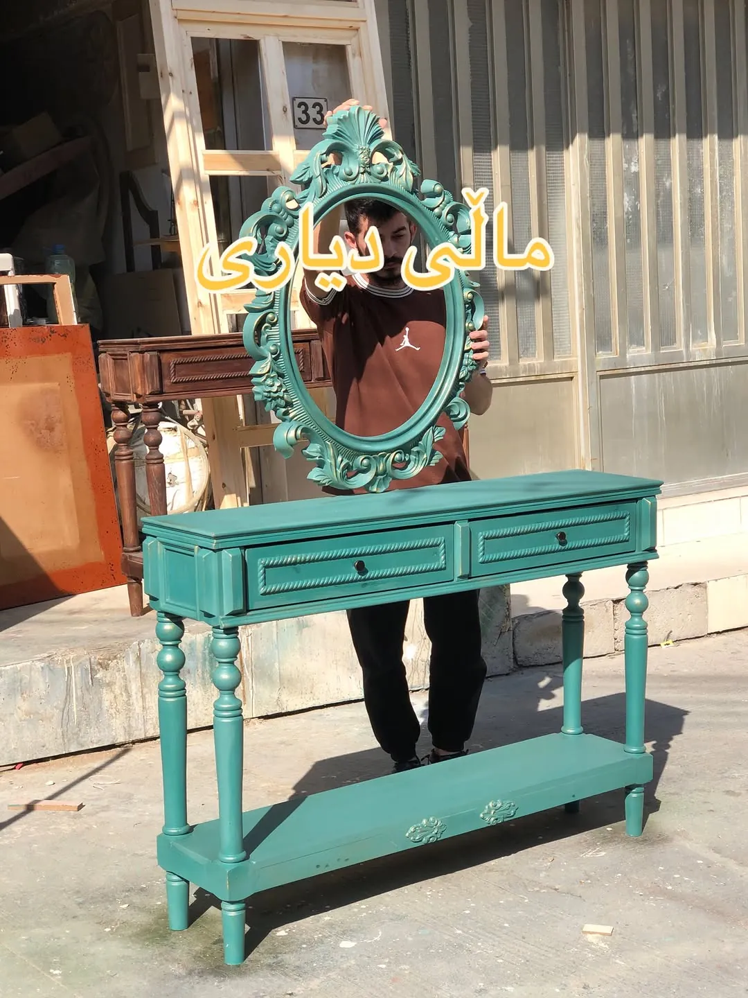 Ornate Dressing Table with Mirror