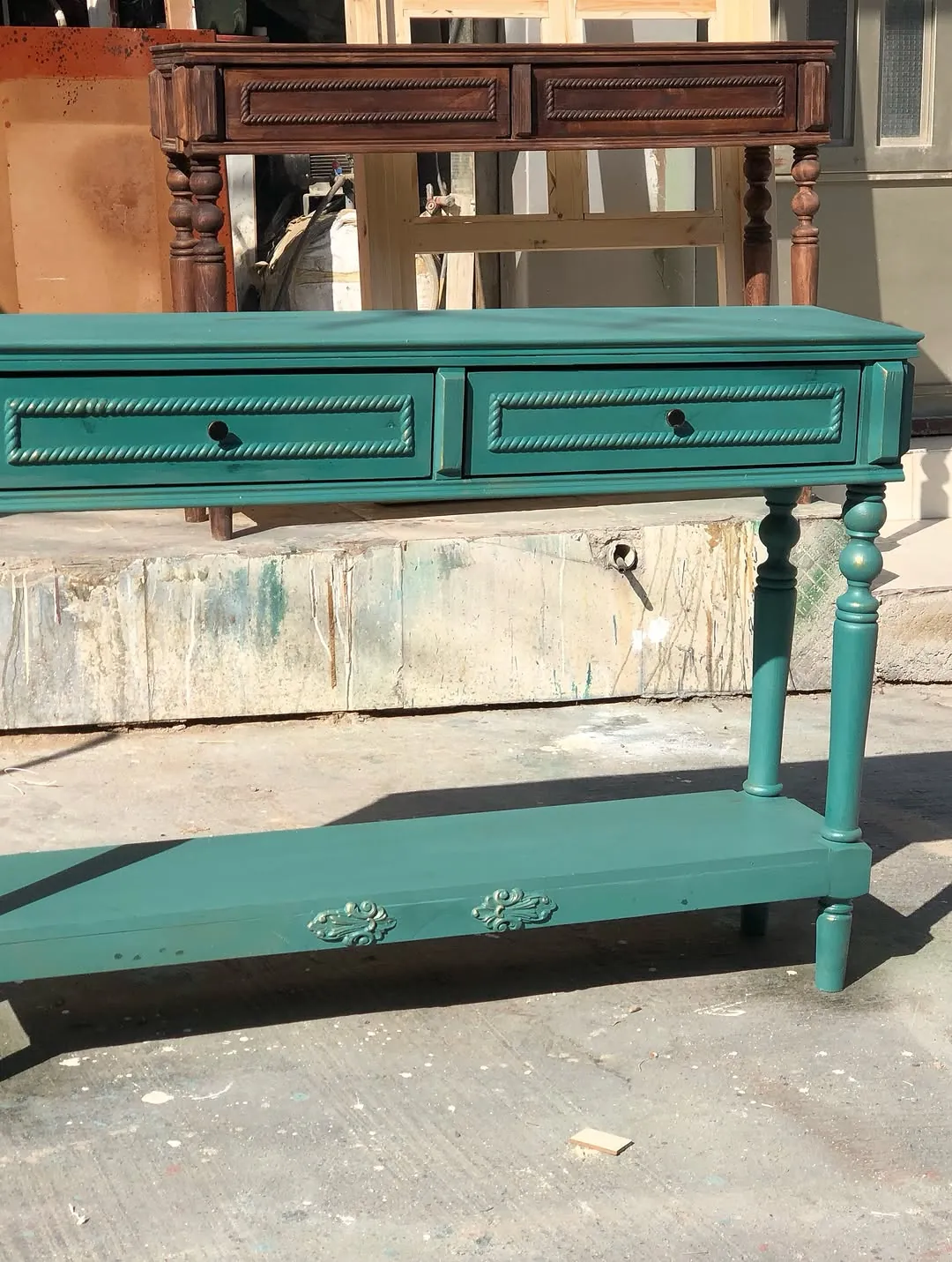 Ornate Dressing Table with Mirror