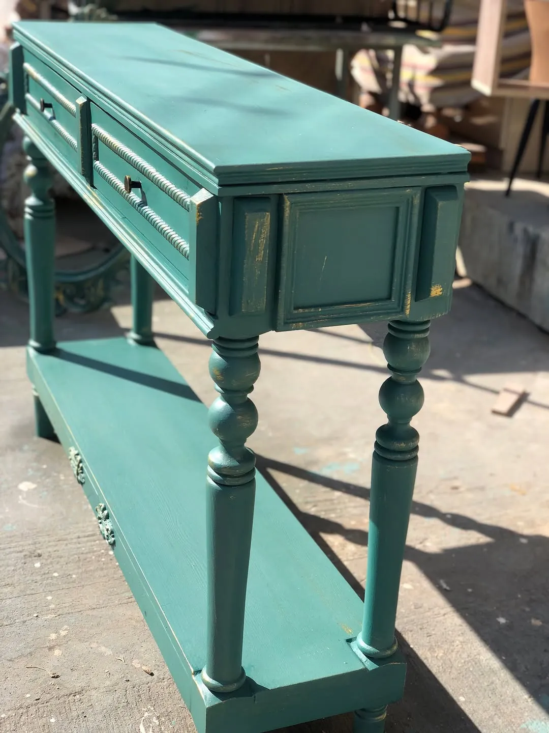Ornate Dressing Table with Mirror