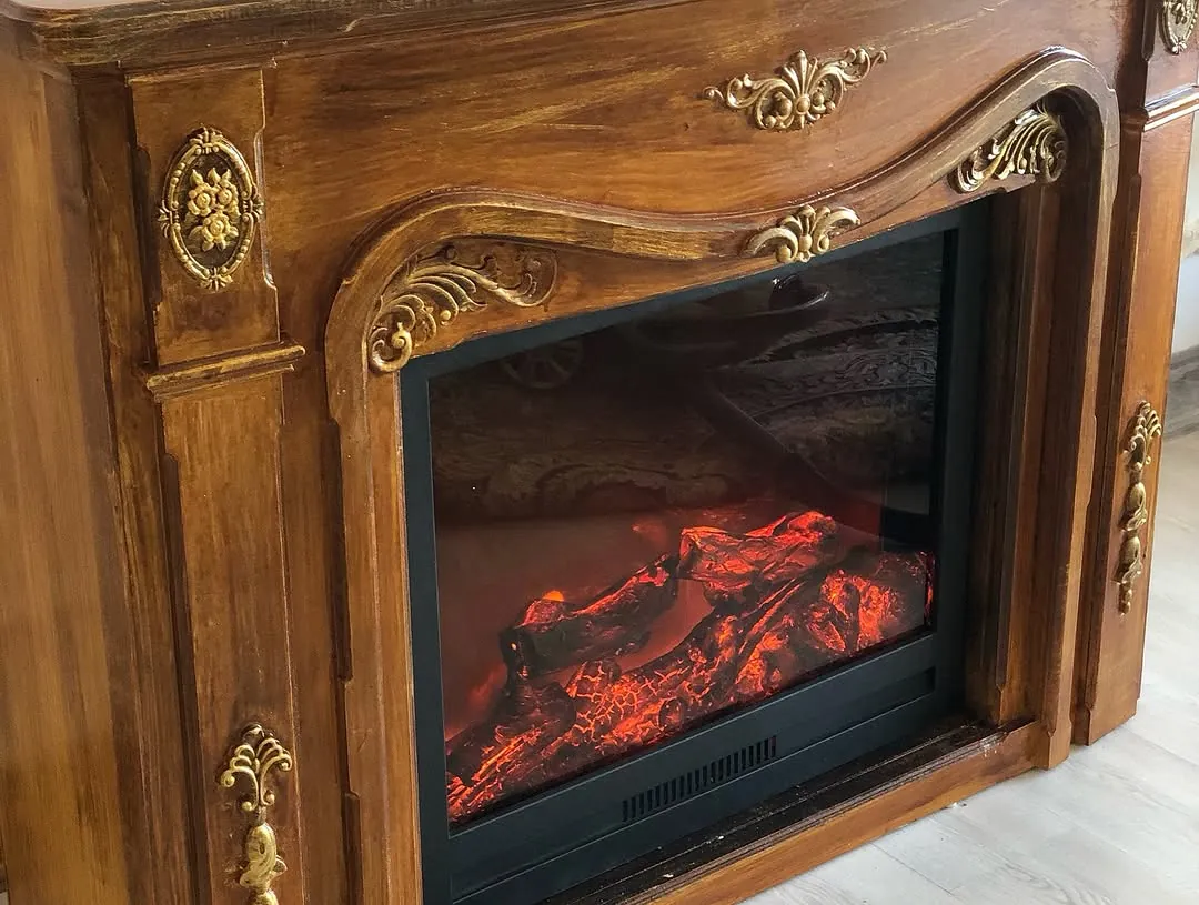 Wooden Classic Fireplace Mantel