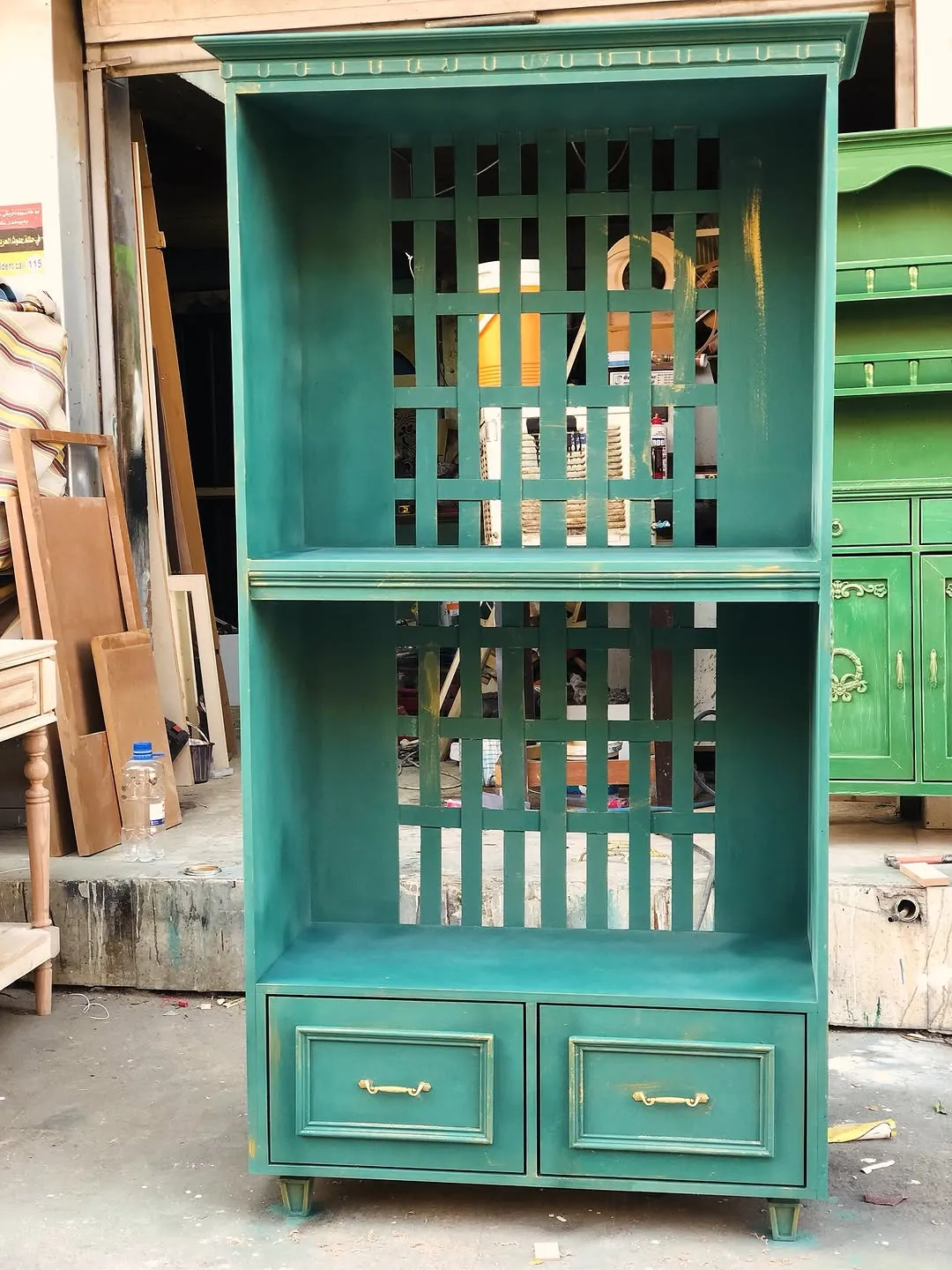 Teal Wooden Cabinet