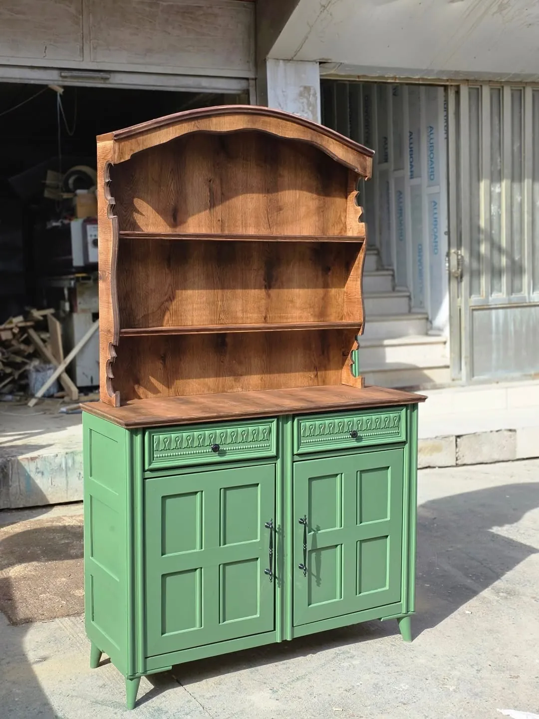 Wooden Buffet Cabinet with Shelves