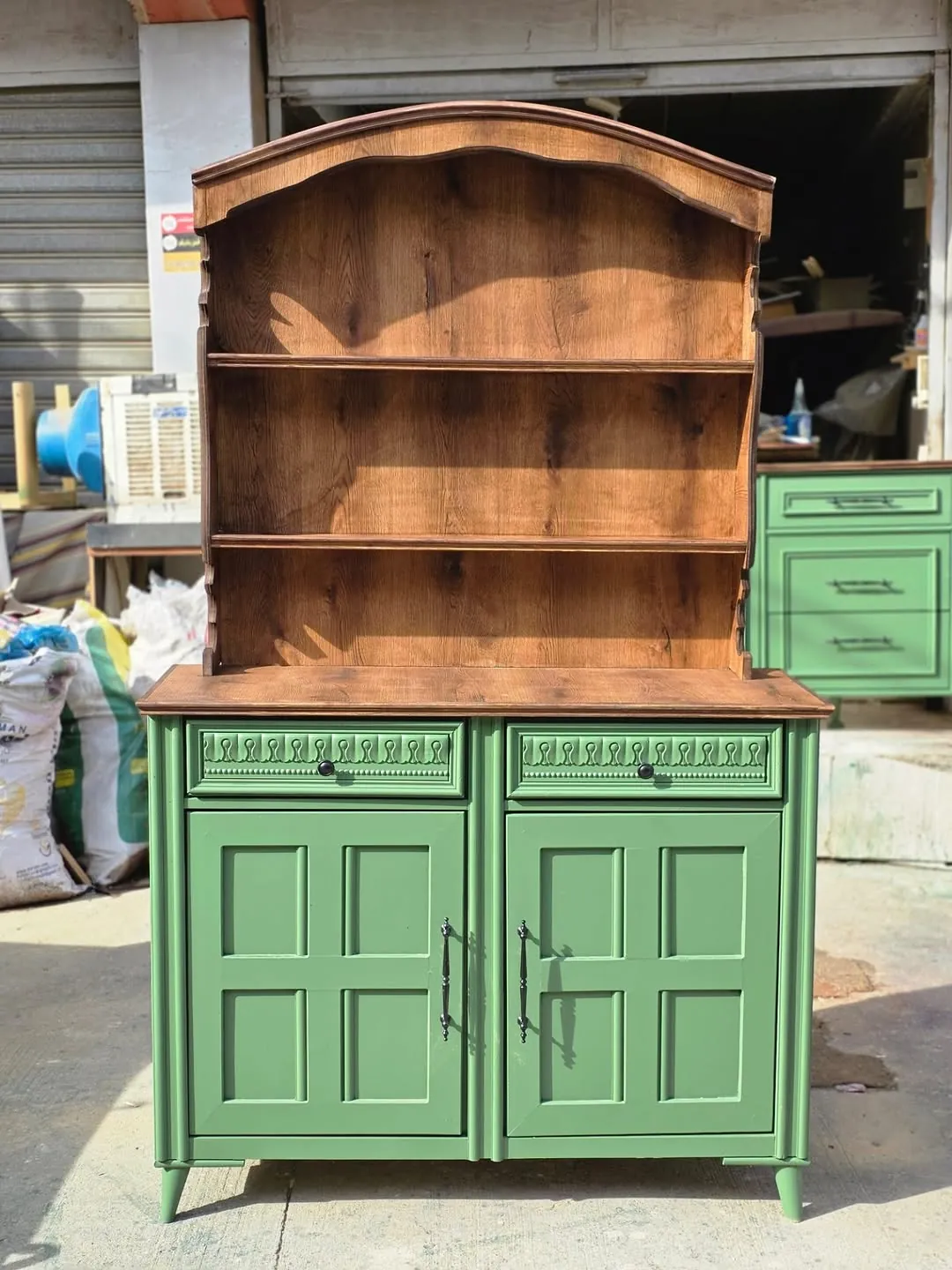 Wooden Buffet Cabinet with Shelves