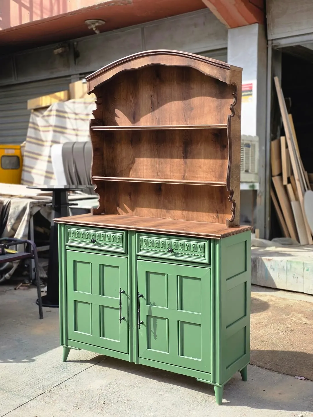Wooden Buffet Cabinet with Shelves