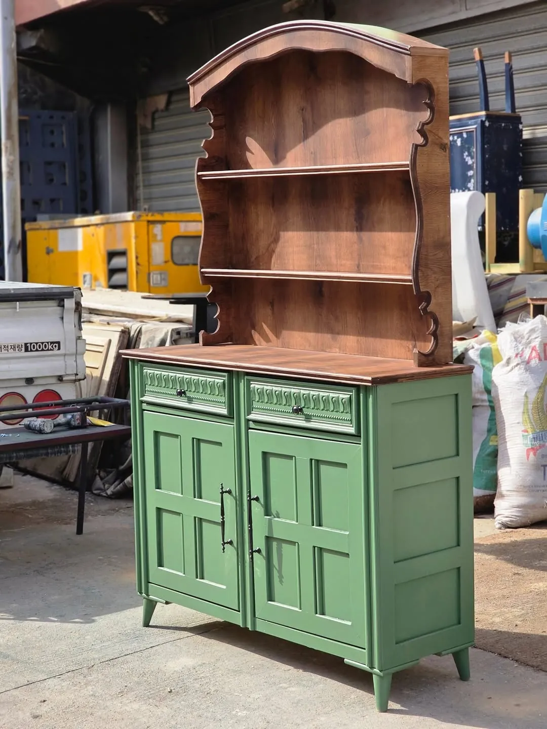 Wooden Buffet Cabinet with Shelves