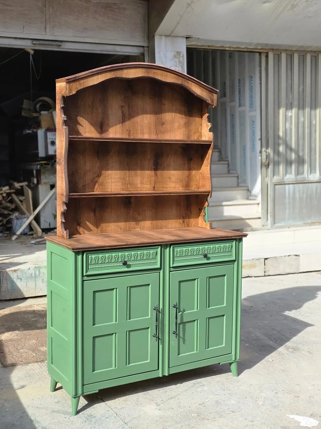 Wooden Buffet Cabinet with Shelves