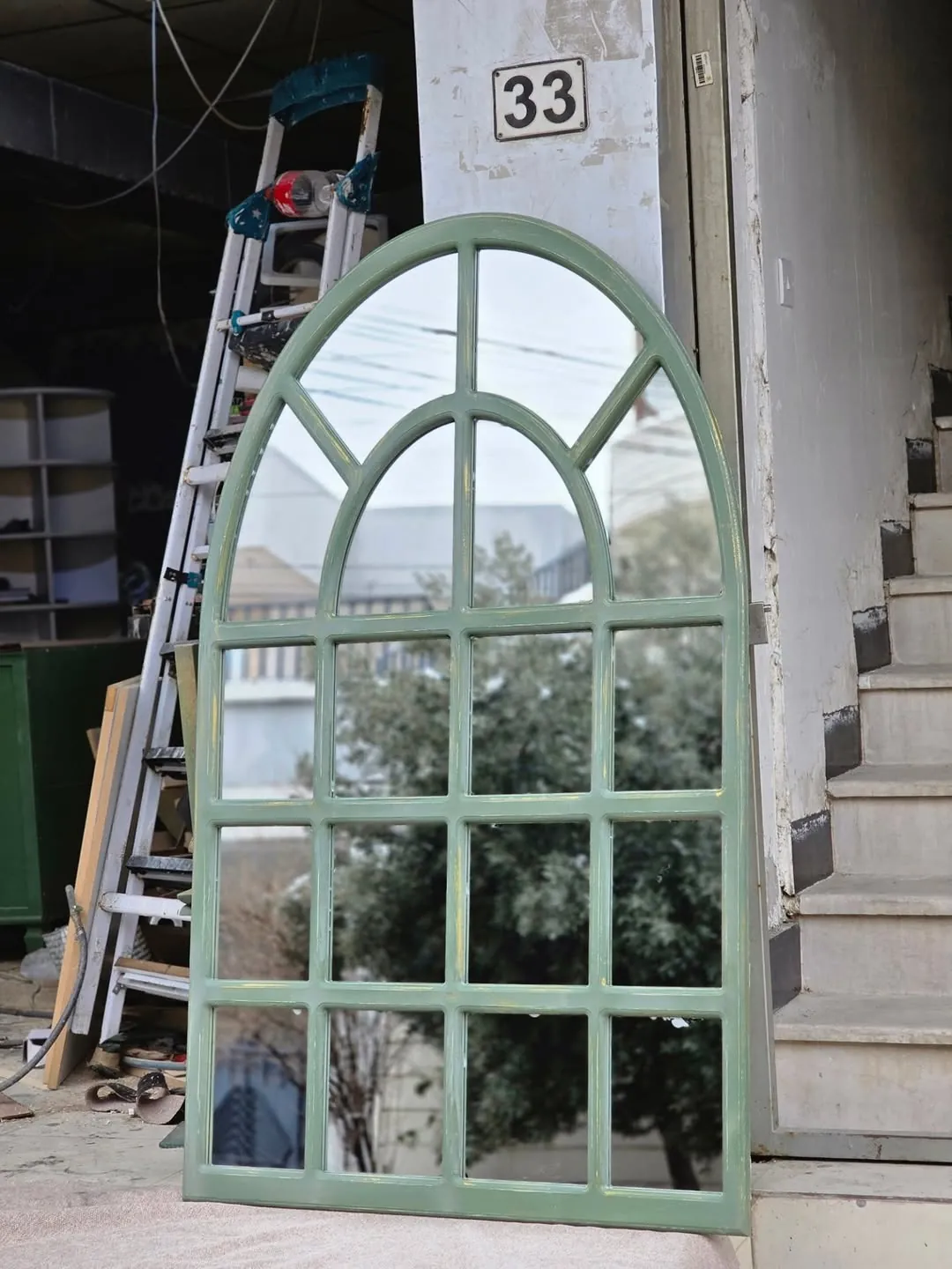 Arched Window-Style Mirror