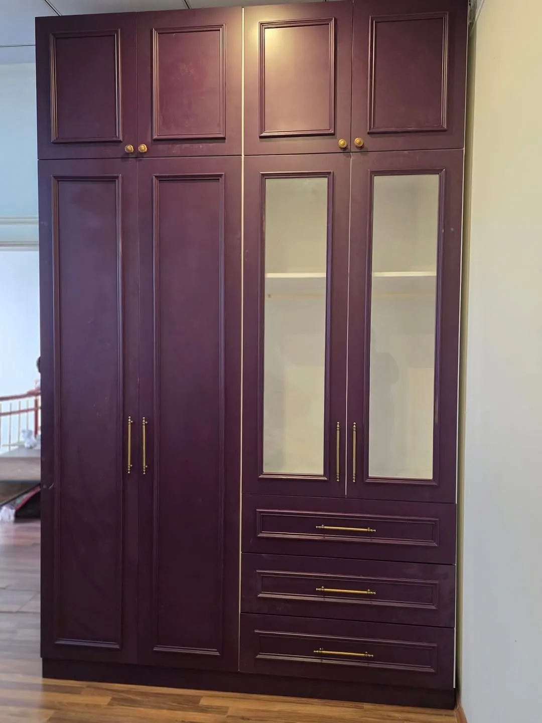 Purple Wooden Wardrobe