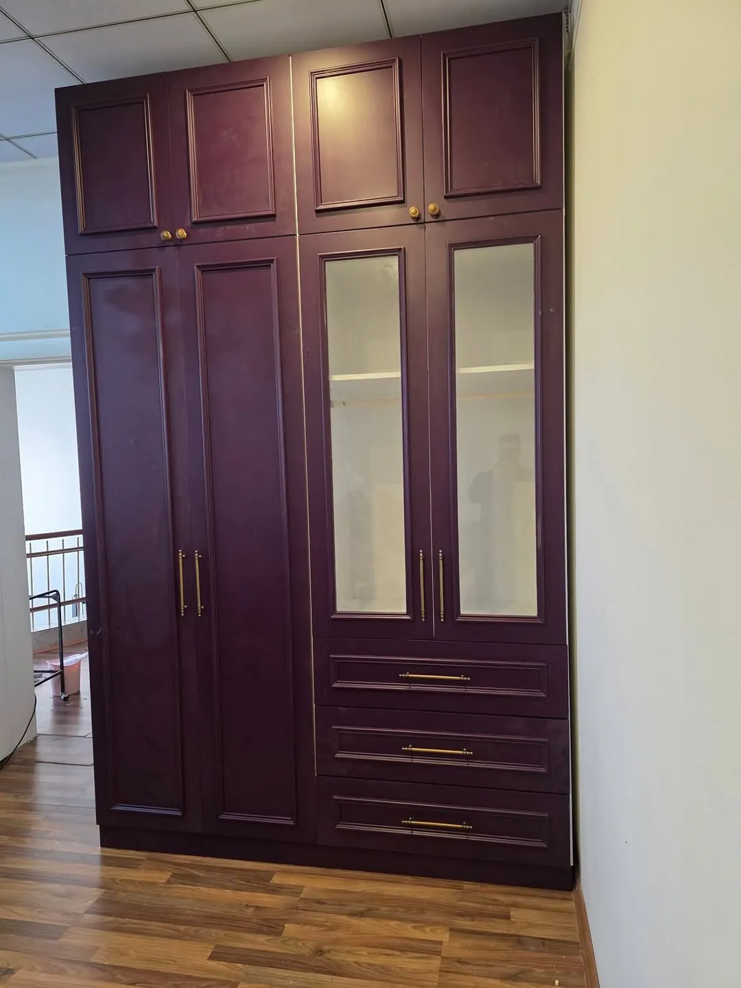 Purple Wooden Wardrobe