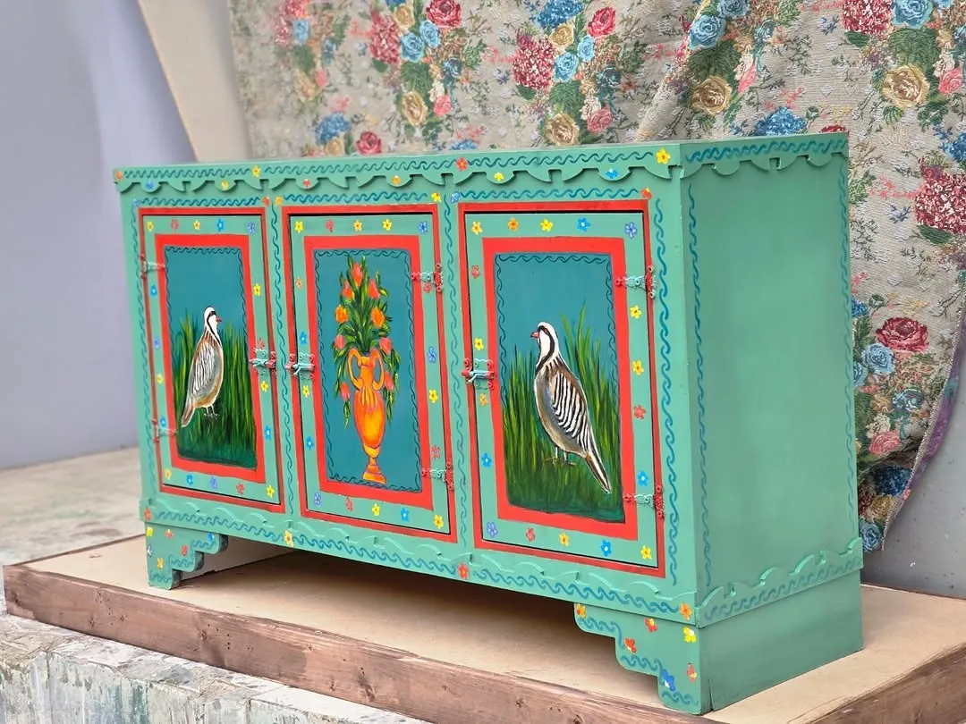 Hand-Painted Decorative Storage Box