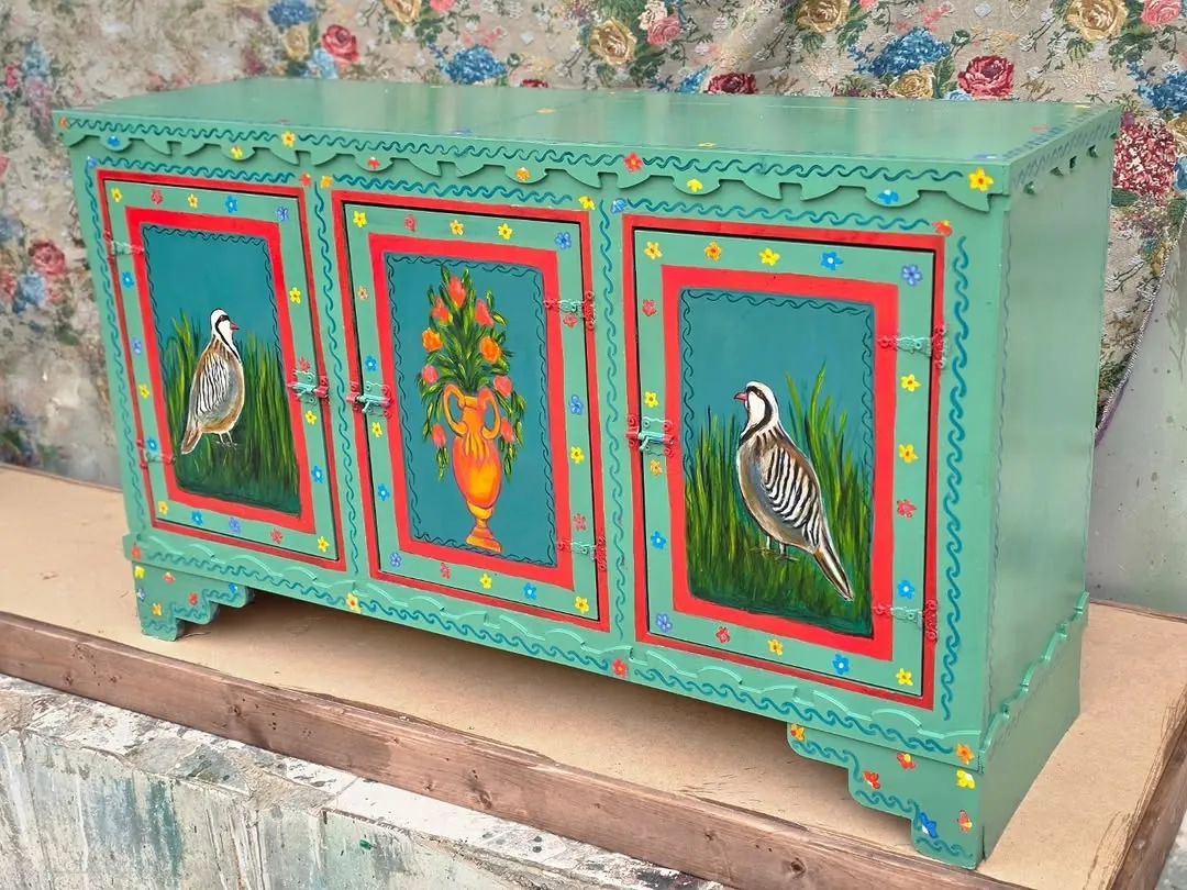 Hand-Painted Decorative Storage Box
