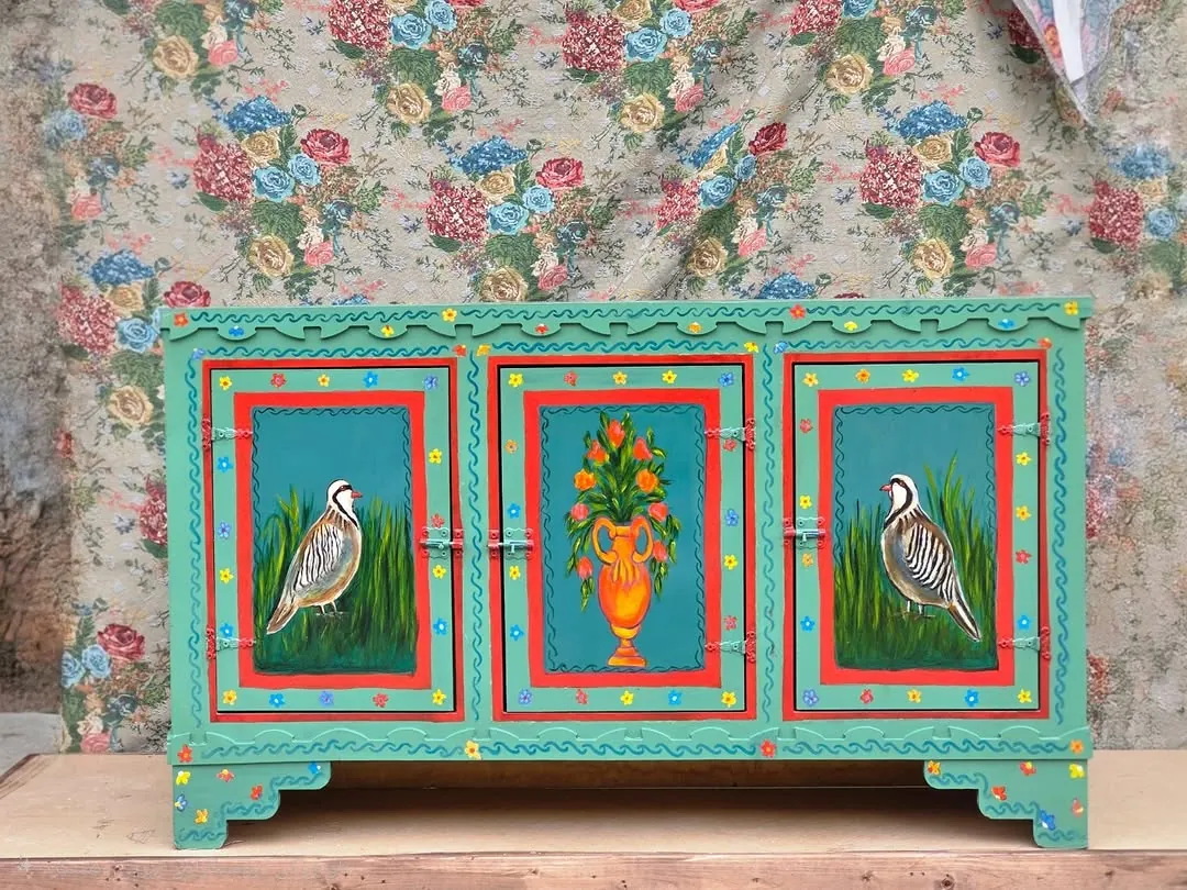 Hand-Painted Decorative Storage Box