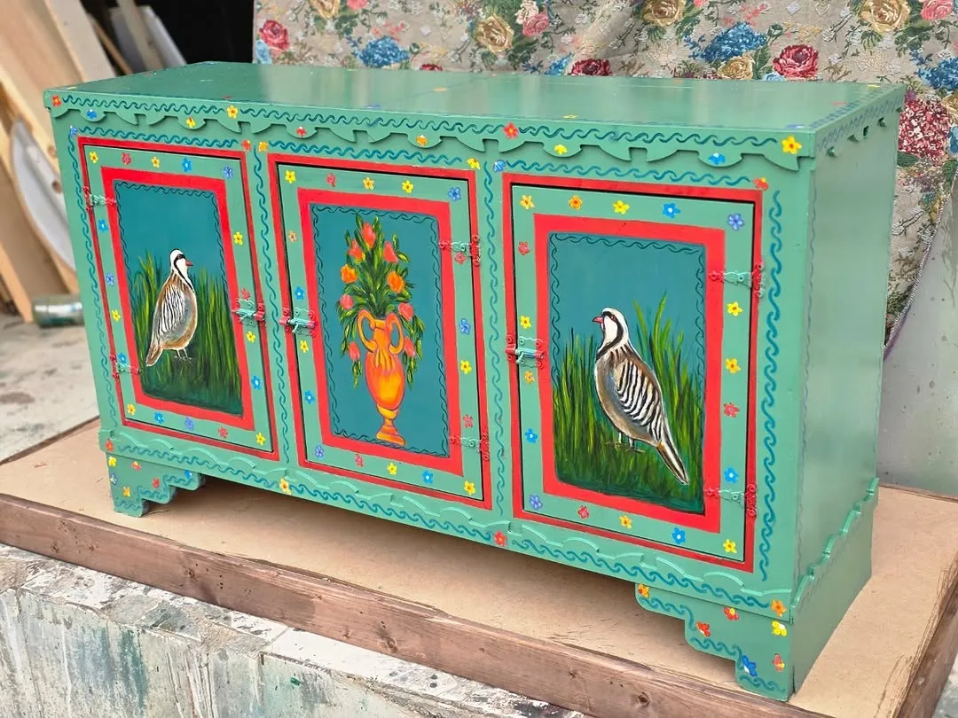 Hand-Painted Decorative Storage Box