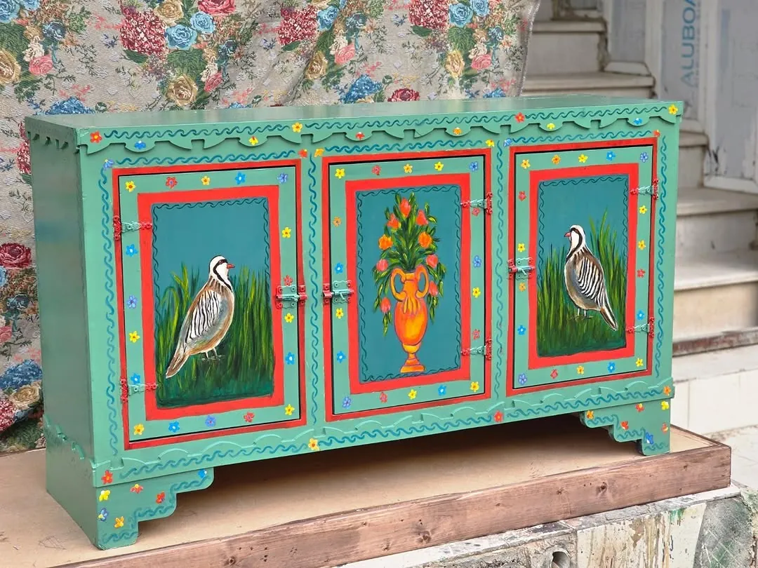 Hand-Painted Decorative Storage Box