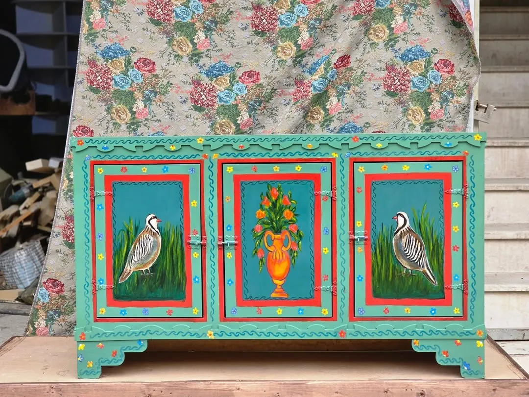 Hand-Painted Decorative Storage Box