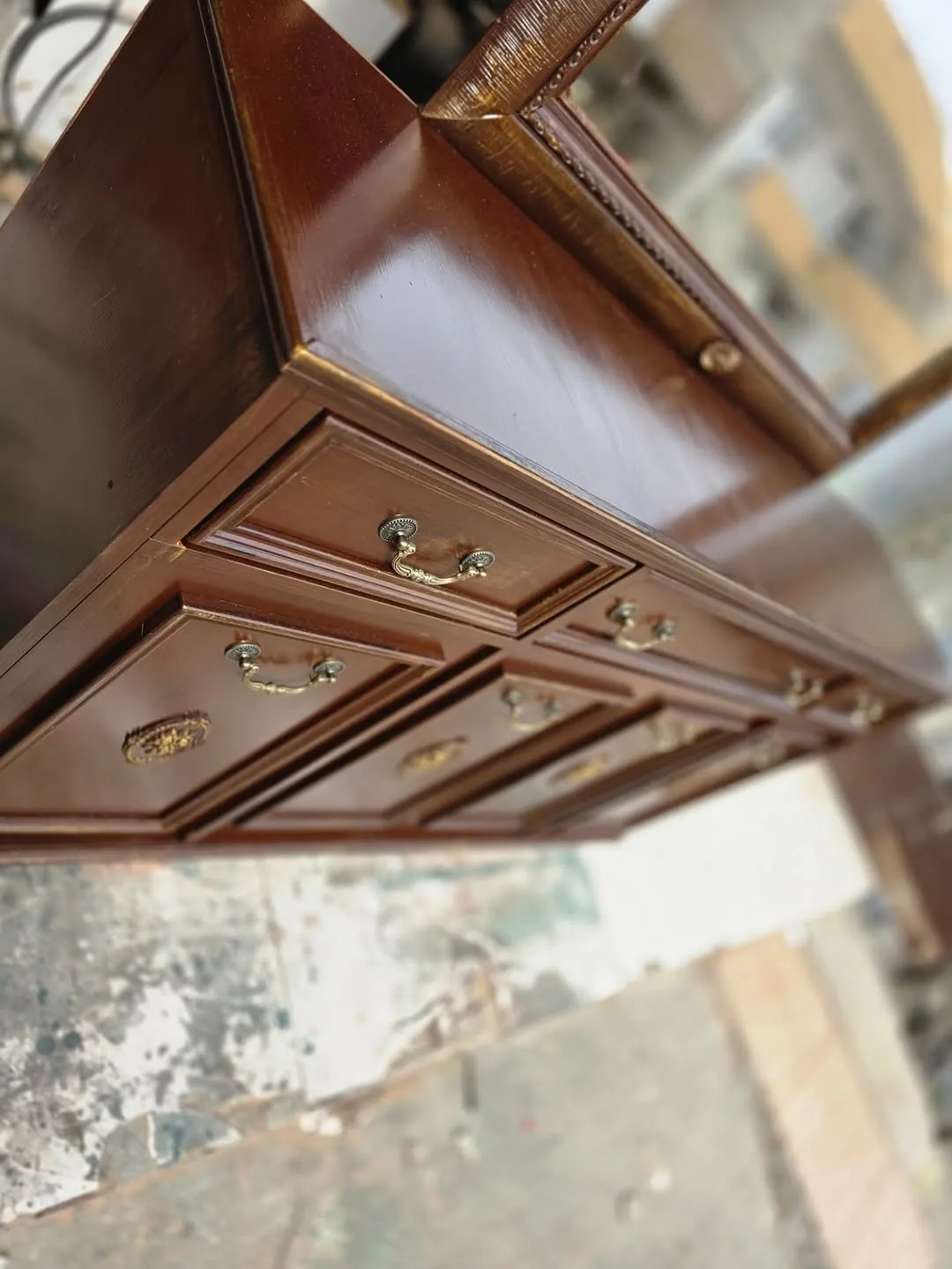 Wooden Dresser with Mirror