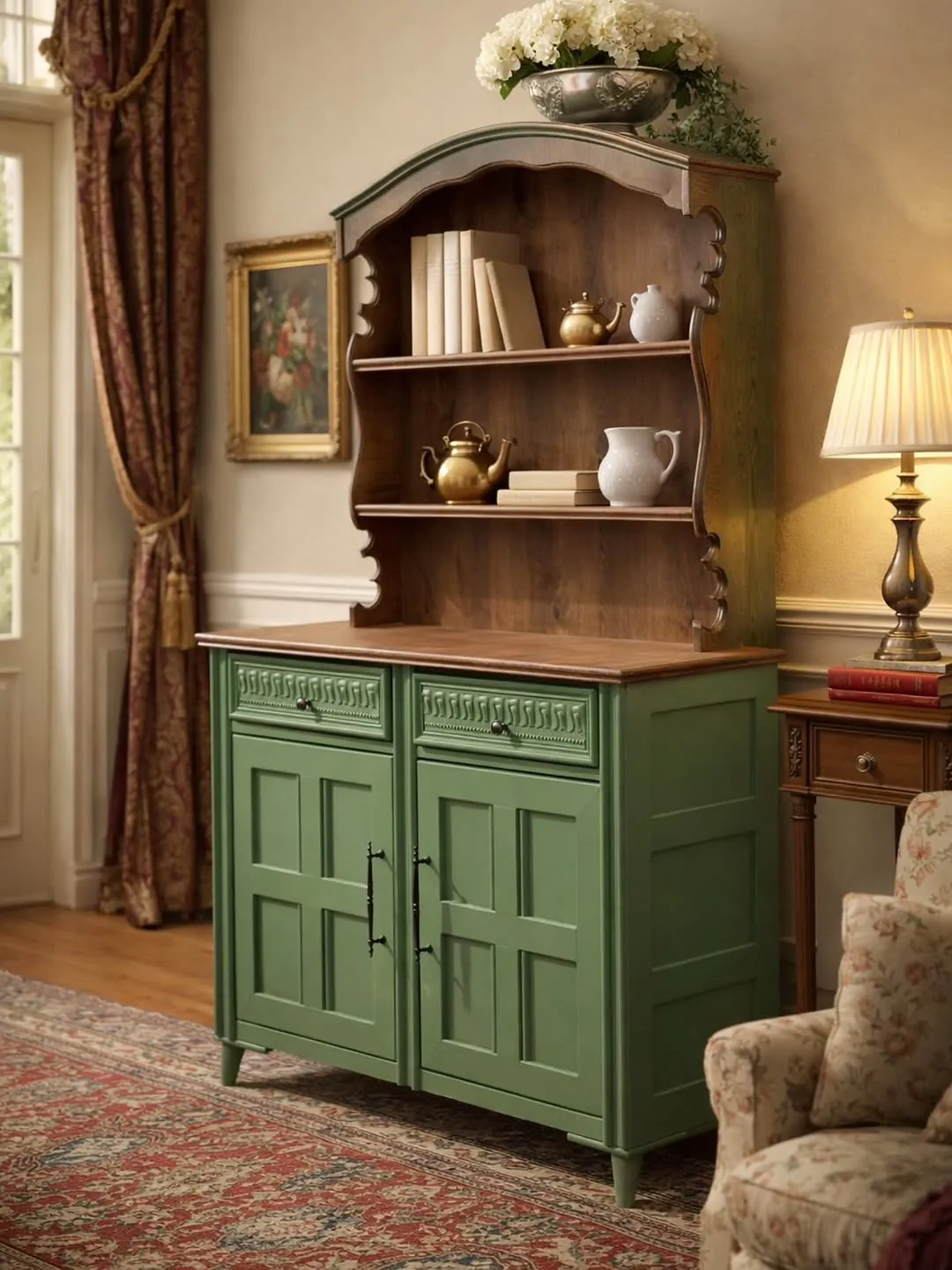 Wooden Hutch Cabinet