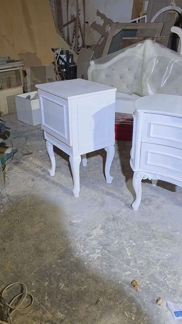 White Wooden Nightstand