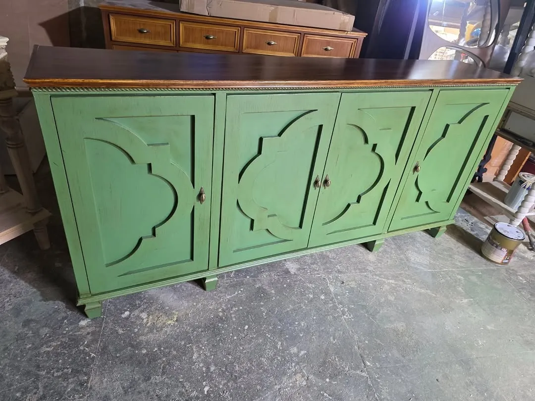 Green Wooden Cabinet