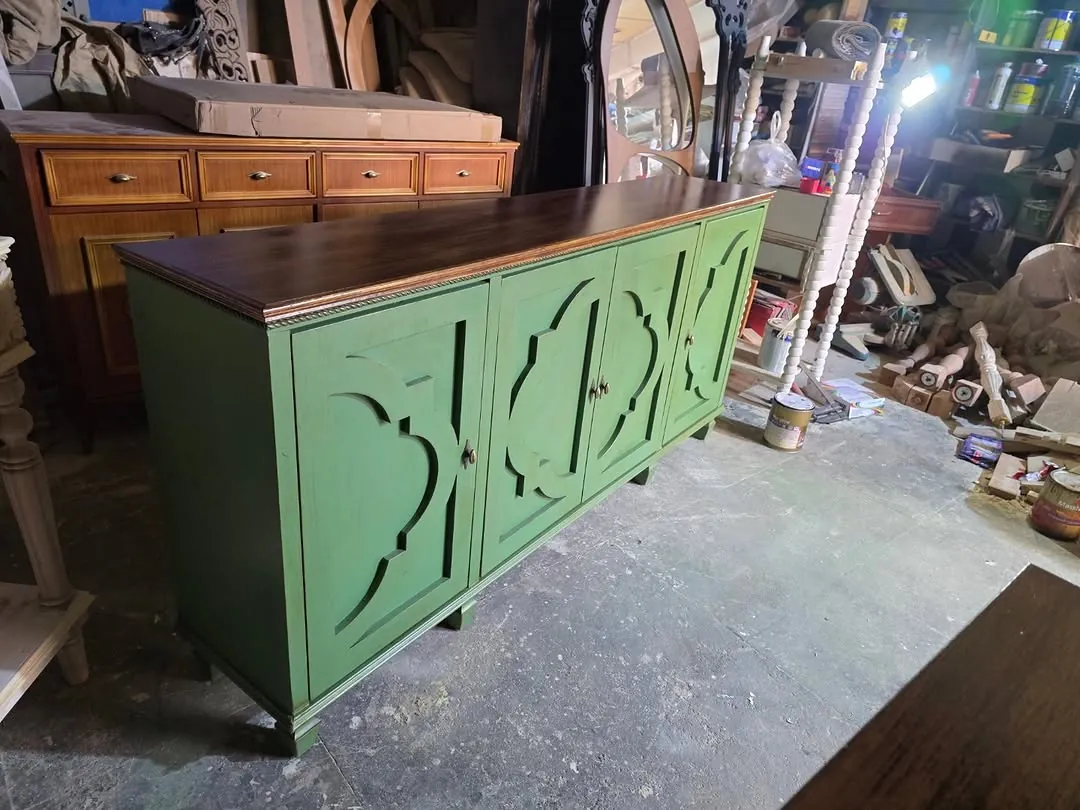 Green Wooden Cabinet
