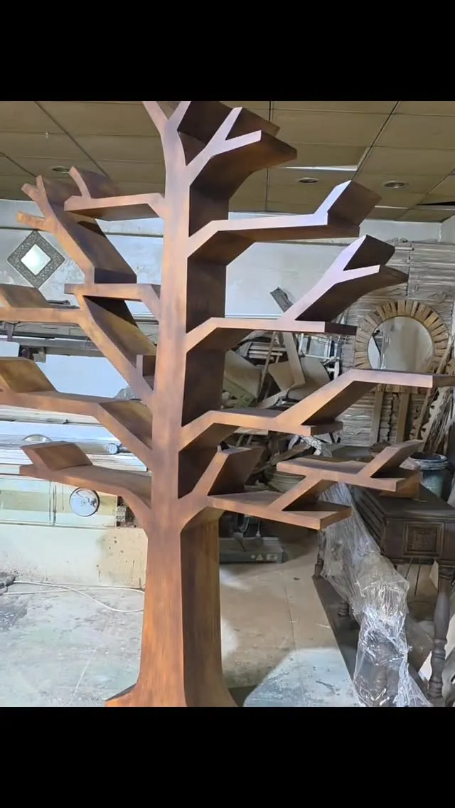 Tree-shaped Wooden Bookshelf