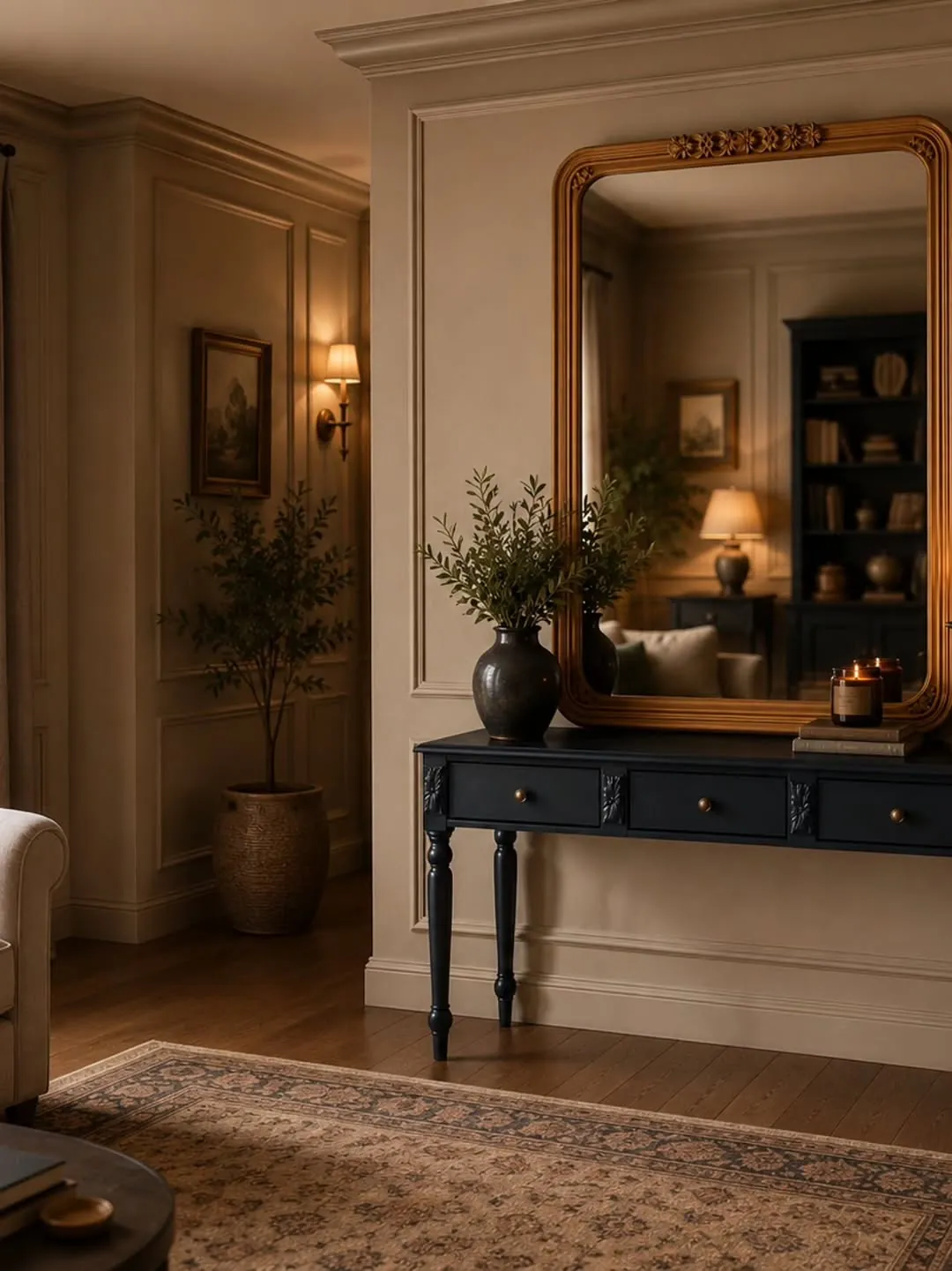 Classical Dressing Table with Mirror